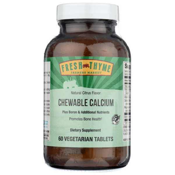 slide 1 of 1, Fresh Thyme Chewable Calcium Citrus, 60 ct
