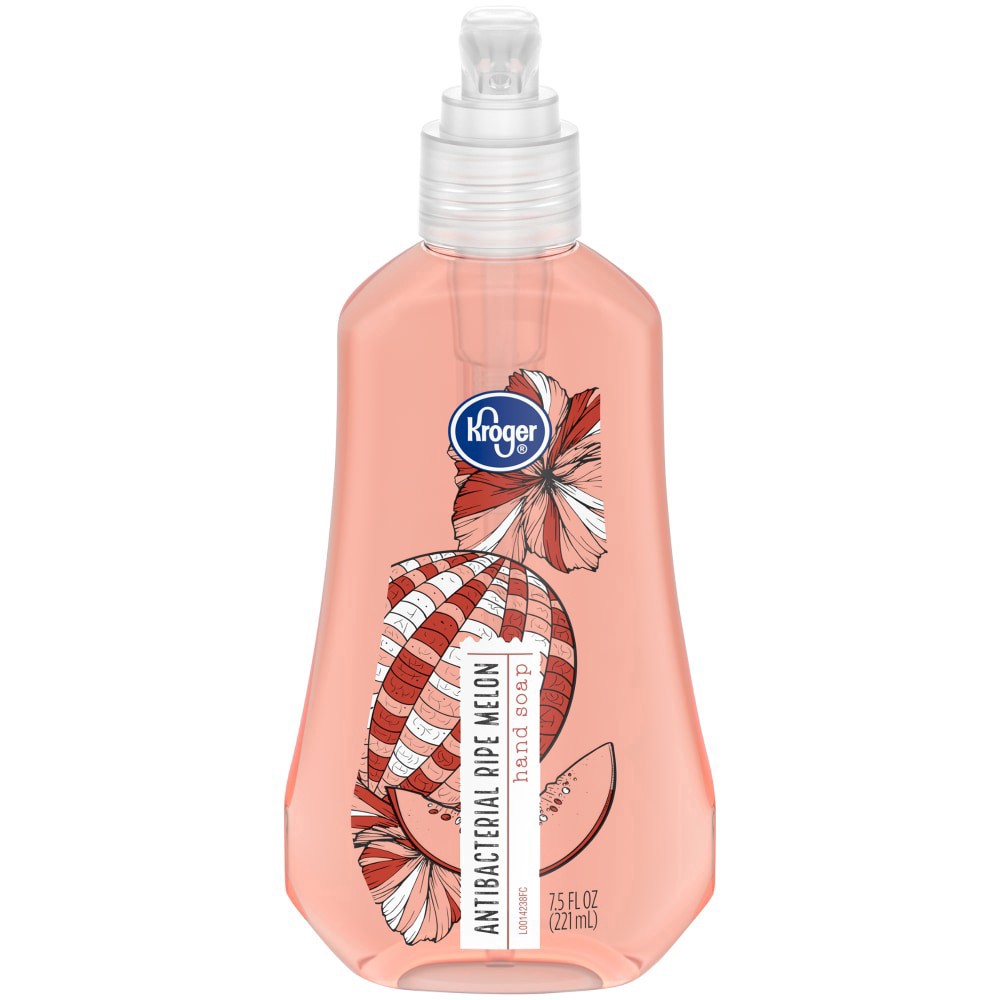 slide 1 of 4, Kroger Antibacterial Ripe Melon Hand Soap, 7.5 fl oz