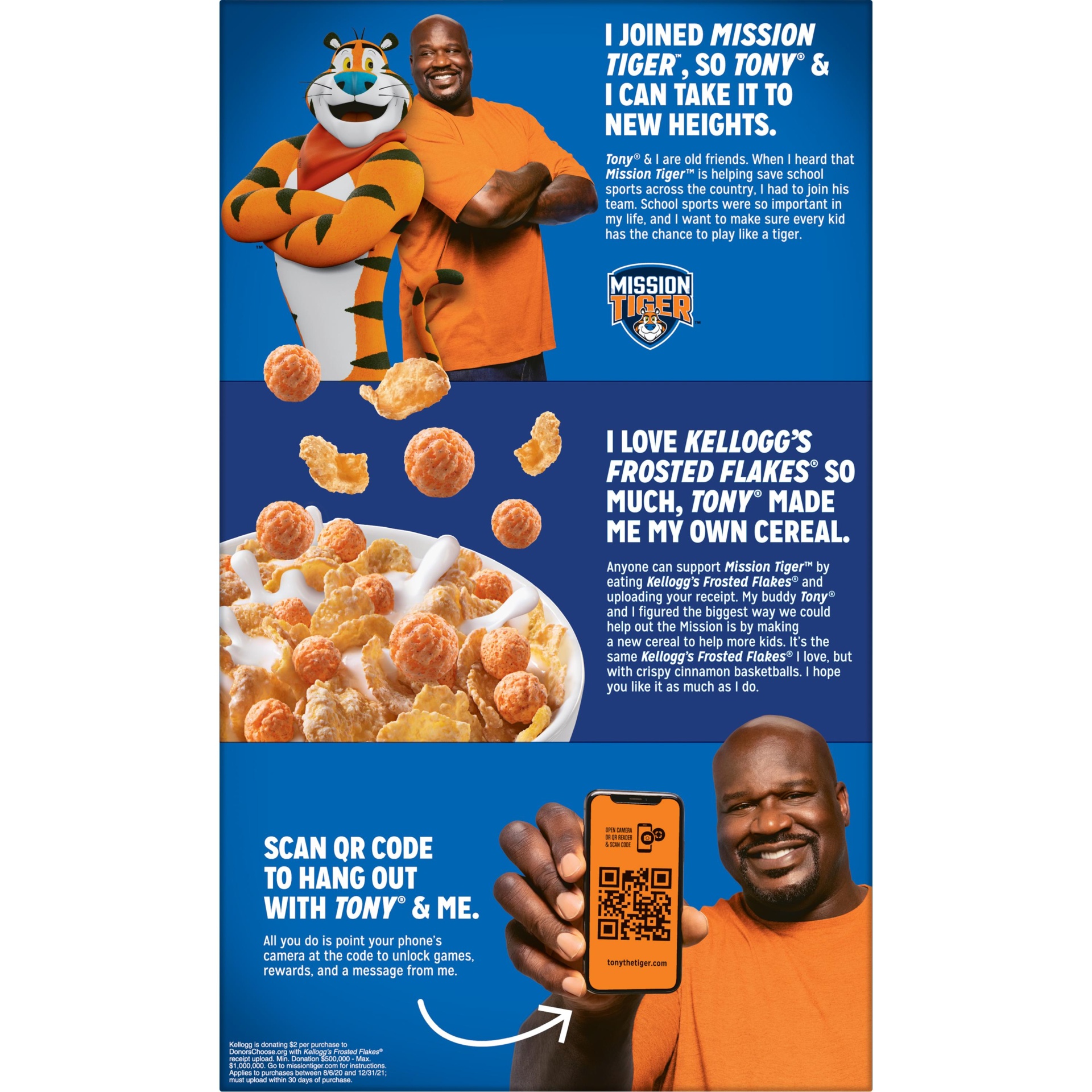 slide 2 of 4, Kellogg's Frosted Flakes Breakfast Cereal, 8 Vitamins and Minerals, Crispy Cinnamon Basketballs, 16.3 oz