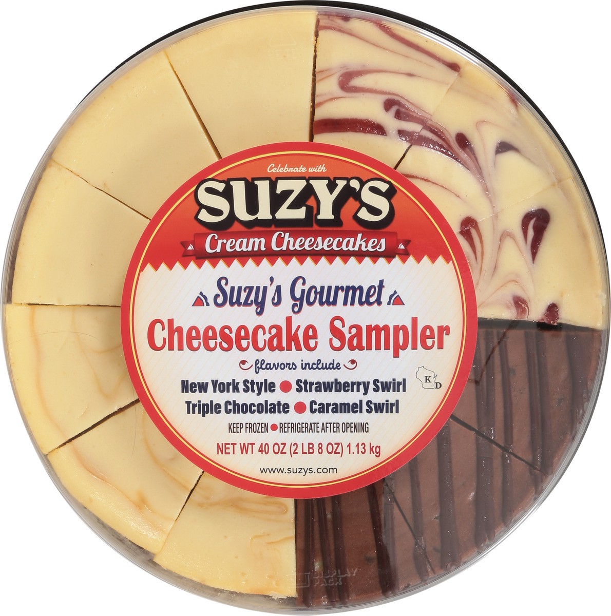 slide 4 of 13, Suzy's Suzy's Gourmet Cheesecake Sampler 40 oz, 1 ct