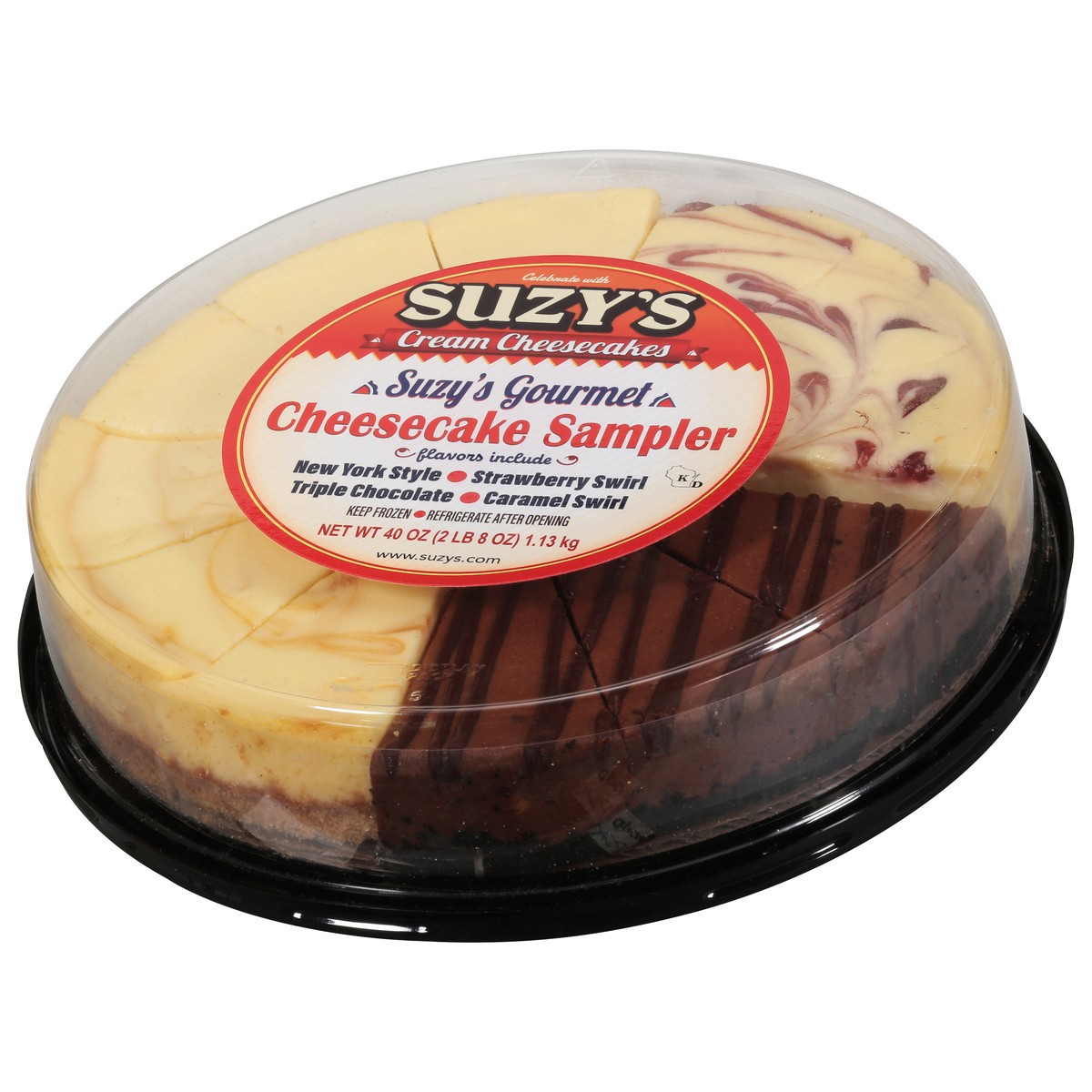 slide 2 of 13, Suzy's Suzy's Gourmet Cheesecake Sampler 40 oz, 1 ct