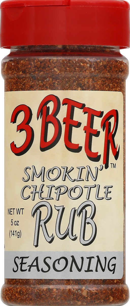 slide 5 of 9, 3 Beer Smokin' Chipotle Rub Seasoning 5 oz, 5 oz