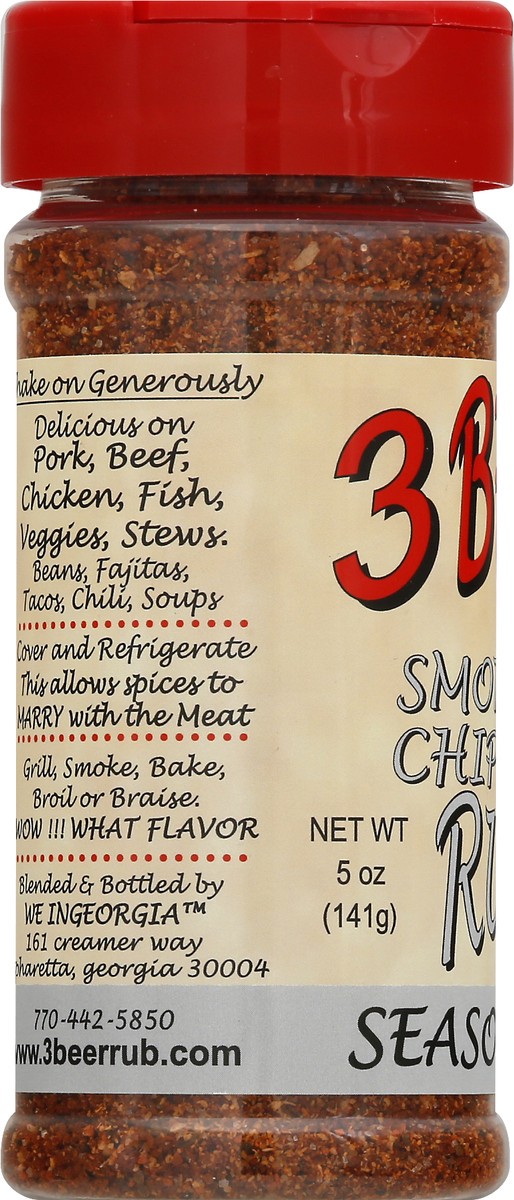 slide 4 of 9, 3 Beer Smokin' Chipotle Rub Seasoning 5 oz, 5 oz