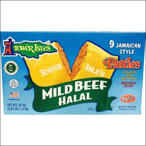 slide 1 of 1, Tower Isle's Jamaican Halal Beef Patties, 45 oz