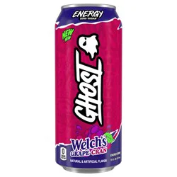 Ghost Zero Sugar Energy Drink, Welch's Grape-Cran, 16 fl oz can