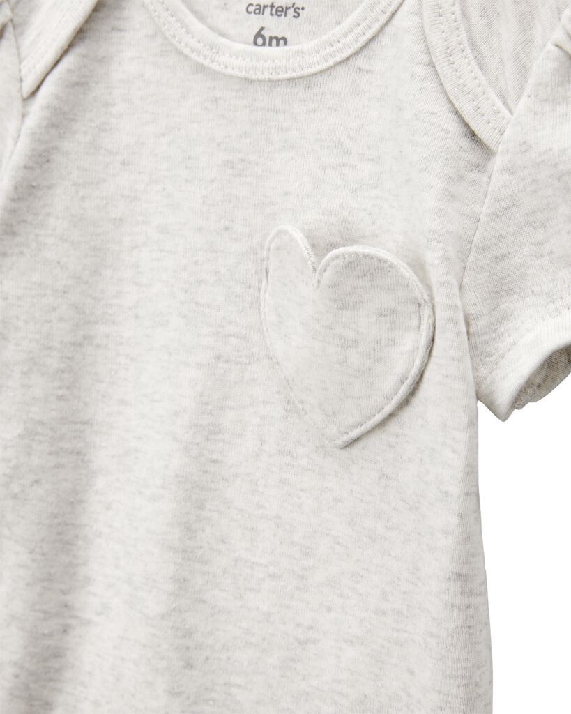 slide 8 of 8, Carter's Carters 5-Pack Floral Horses Short-Sleeve Cotton Bodysuits - Pink/Green Pink/Green 9M, 1 ct