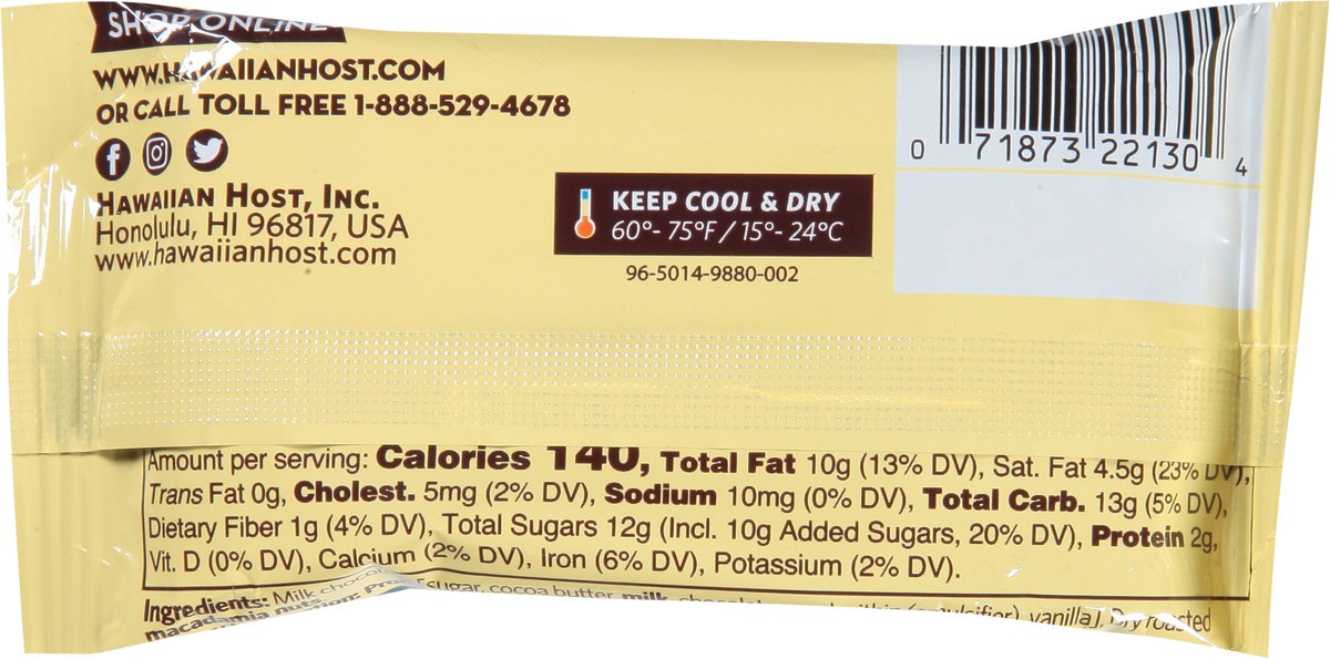slide 5 of 9, Hawaiian Host AlohaMacs Creamy Milk Chocolate 2 ea, 