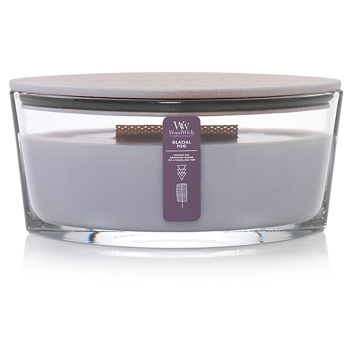 slide 1 of 2, WoodWick Glacial Fog Large Oval Candle Jar, 1 ct