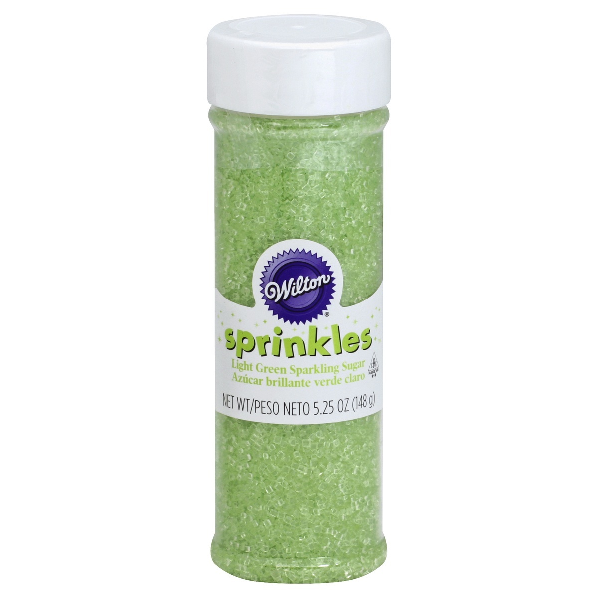 slide 1 of 1, Wilton Light Green Sparkling Sugar Sprinkles 5.25 oz, 