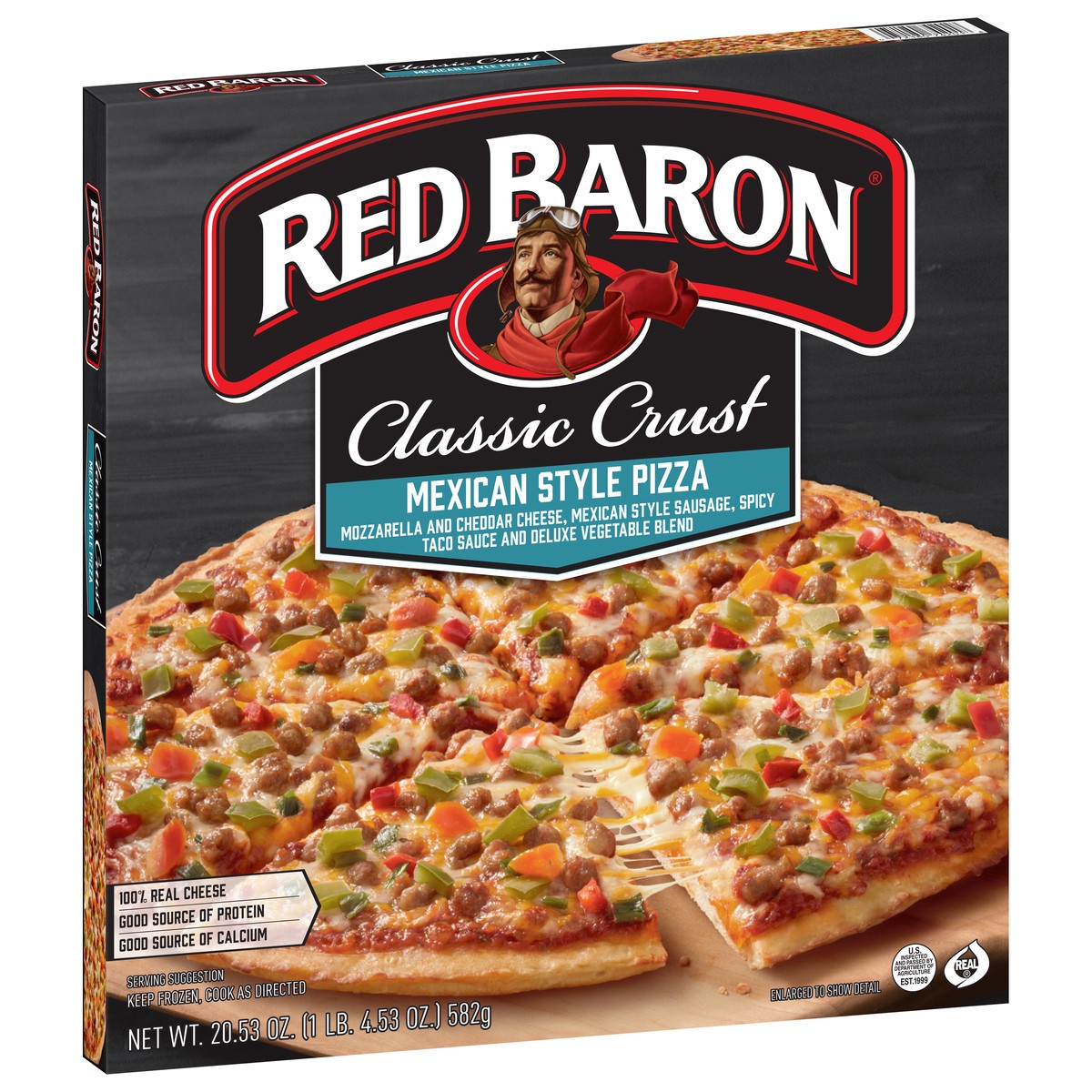 slide 5 of 13, Red Baron Classic Crust Mexican Style Pizza 20.53 oz, 20.53 oz