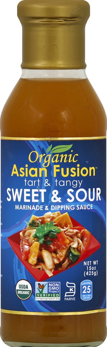 slide 3 of 3, Asian Fusion Organic Swt&Sour Dipping Sce, 15 oz