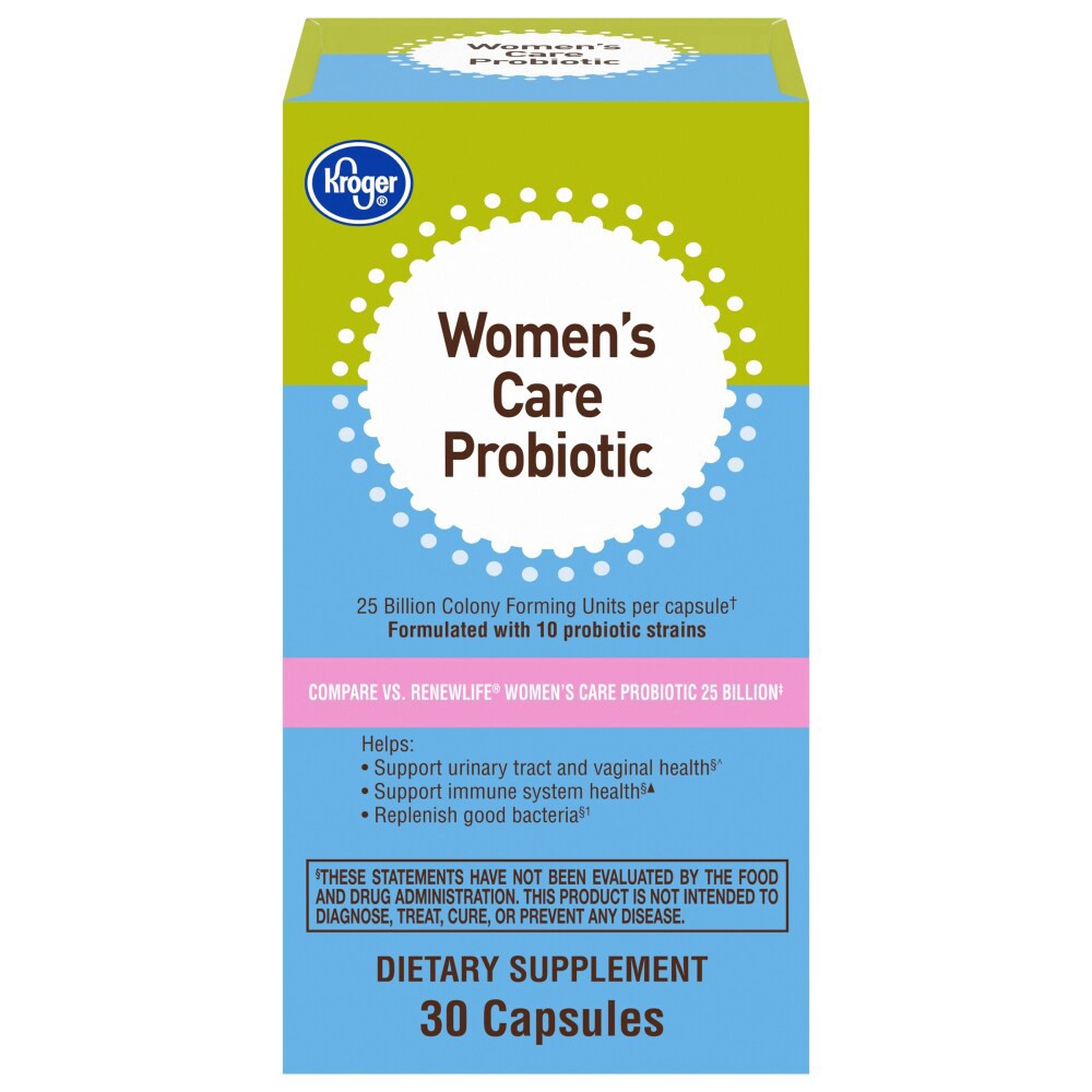 slide 3 of 3, Kroger Women's Care Probiotic Capsules, 30 ct