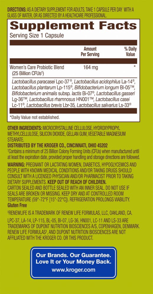 slide 2 of 3, Kroger Women's Care Probiotic Capsules, 30 ct