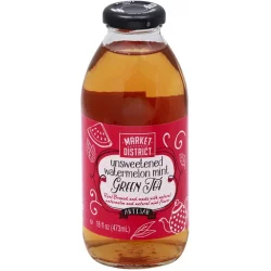 Market District Unsweetened Watermelon Mint Green Tea- 16 oz