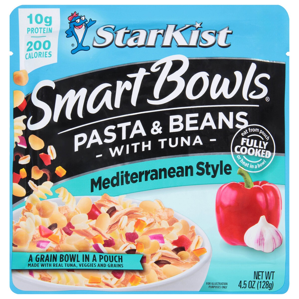 slide 13 of 14, StarKist Smart Bowls Mediterranean Style Pasta & Beans with Tuna 4.5 oz, 4.5 oz