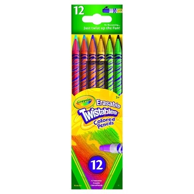 Crayola Erasable Twistable Colored Pencils 12 ct | Shipt