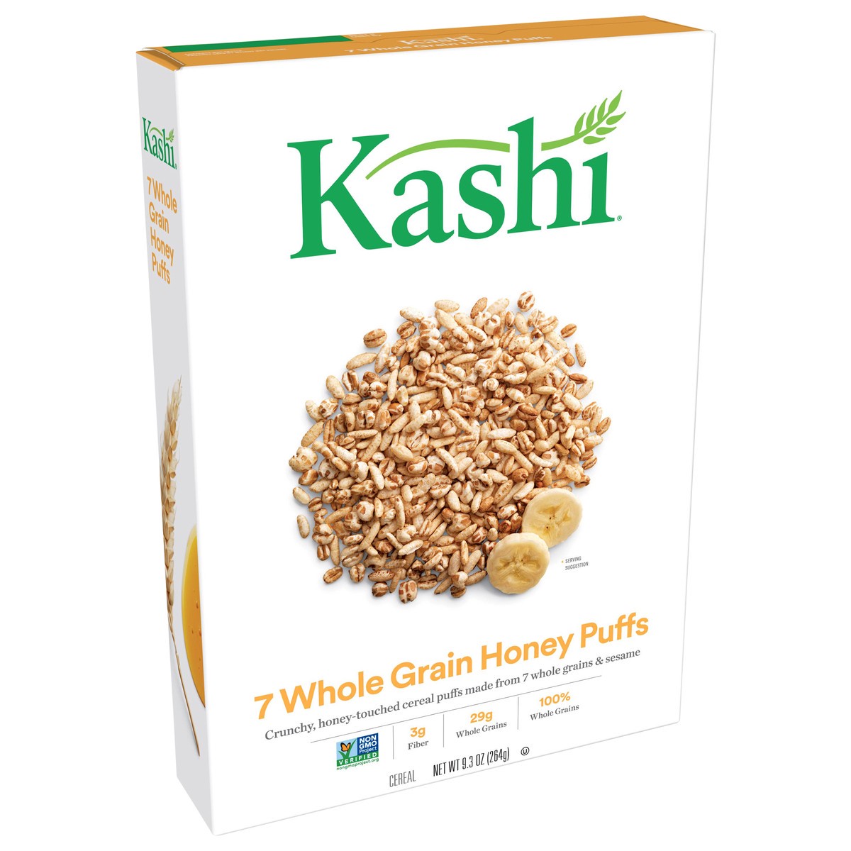 slide 2 of 10, Kashi 7 Whole Grain Honey Puffs Breakfast Cereal, 9.3 oz