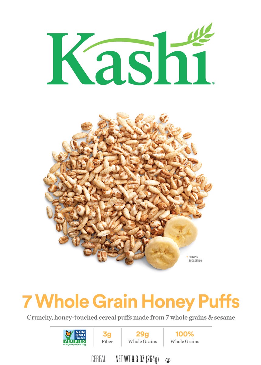 slide 8 of 10, Kashi 7 Whole Grain Honey Puffs Breakfast Cereal, 9.3 oz