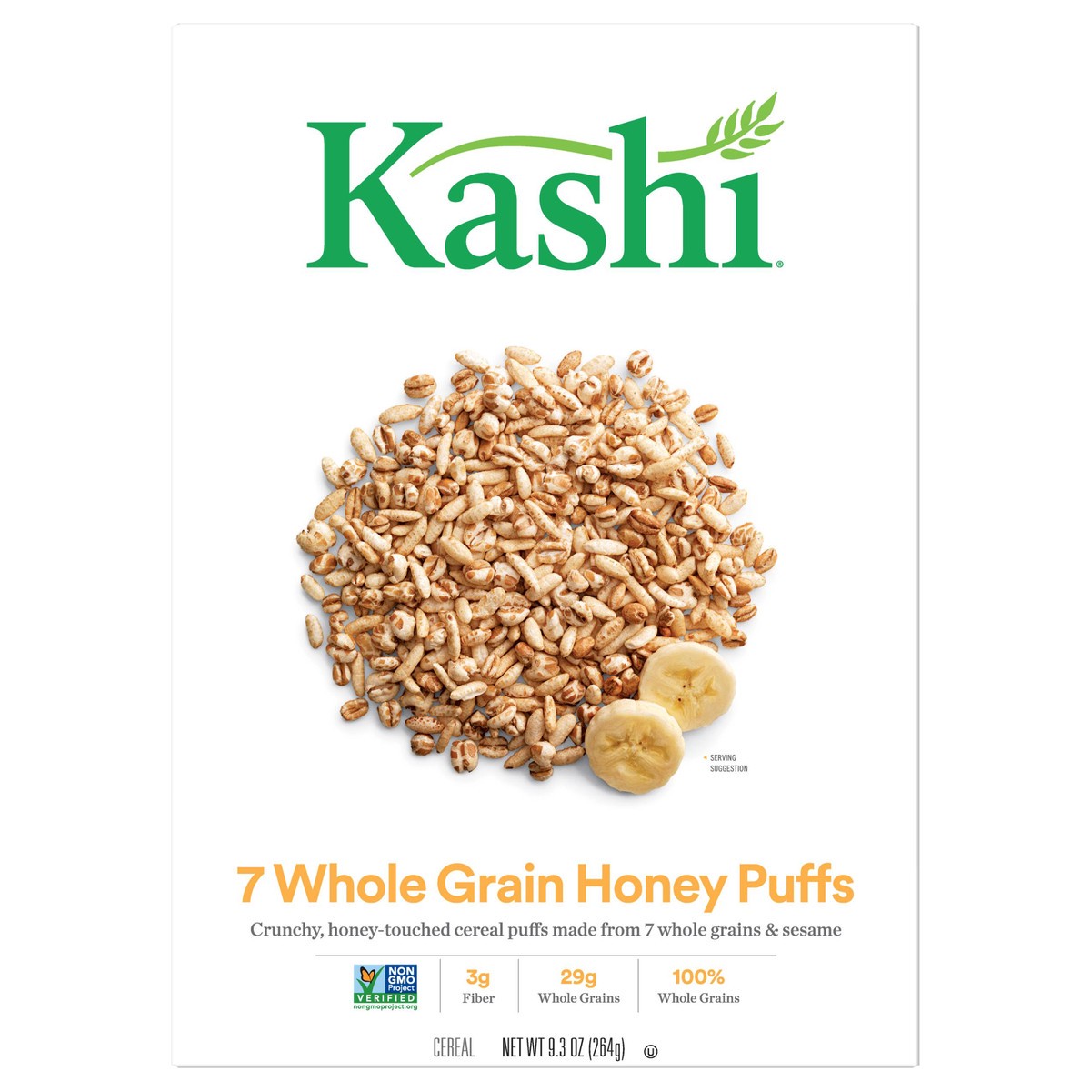 slide 10 of 10, Kashi 7 Whole Grain Honey Puffs Breakfast Cereal, 9.3 oz