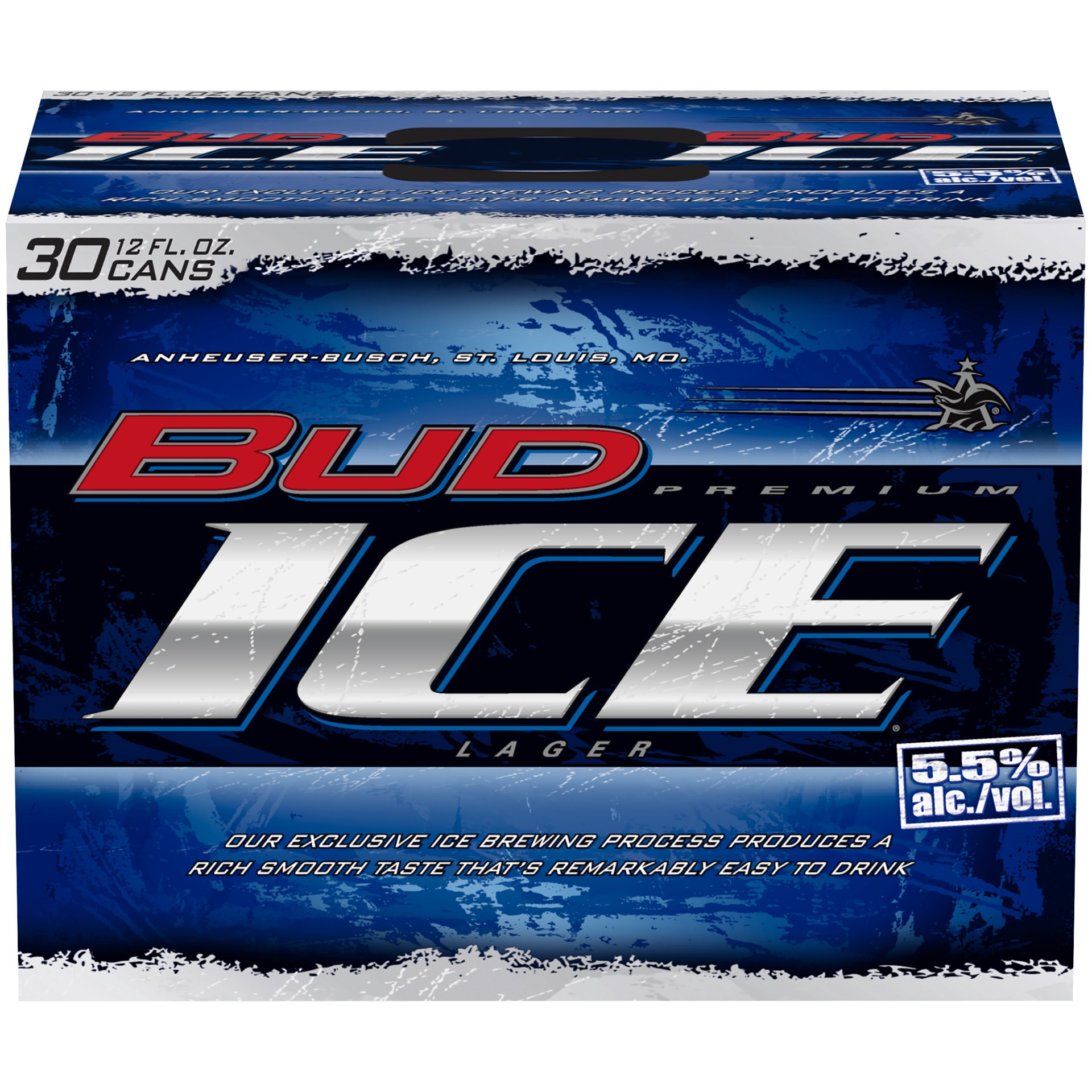 slide 3 of 3, Bud Ice Lager Beer 30-Pack Of 12Oz Cans, 30 ct; 12 oz