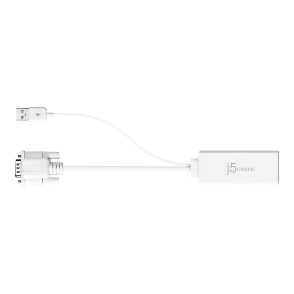 slide 3 of 6, j5create Hdmi-To-Vga Adapter, 10'', White, Jda214, 1 ct
