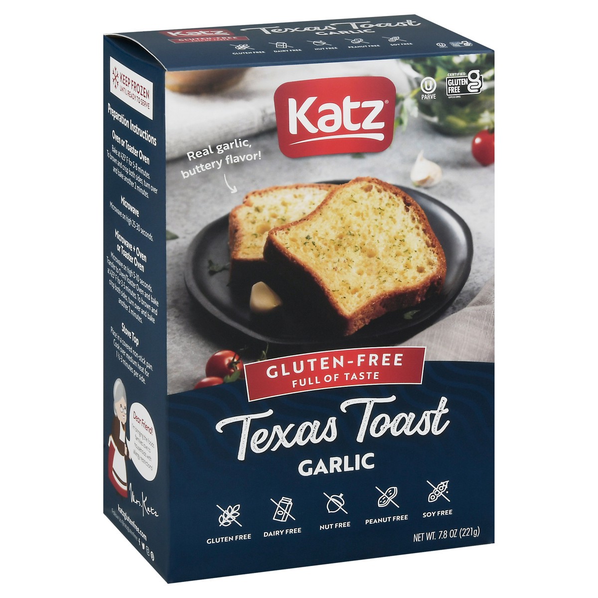 slide 7 of 9, Katz Gluten-Free Garlic Texas Toast 7.8 oz, 7.8 oz