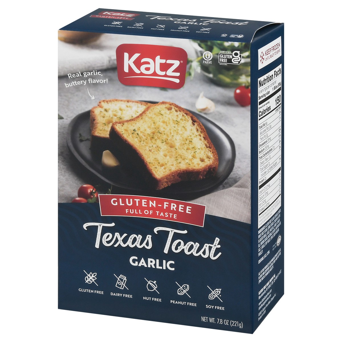 slide 3 of 9, Katz Gluten-Free Garlic Texas Toast 7.8 oz, 7.8 oz