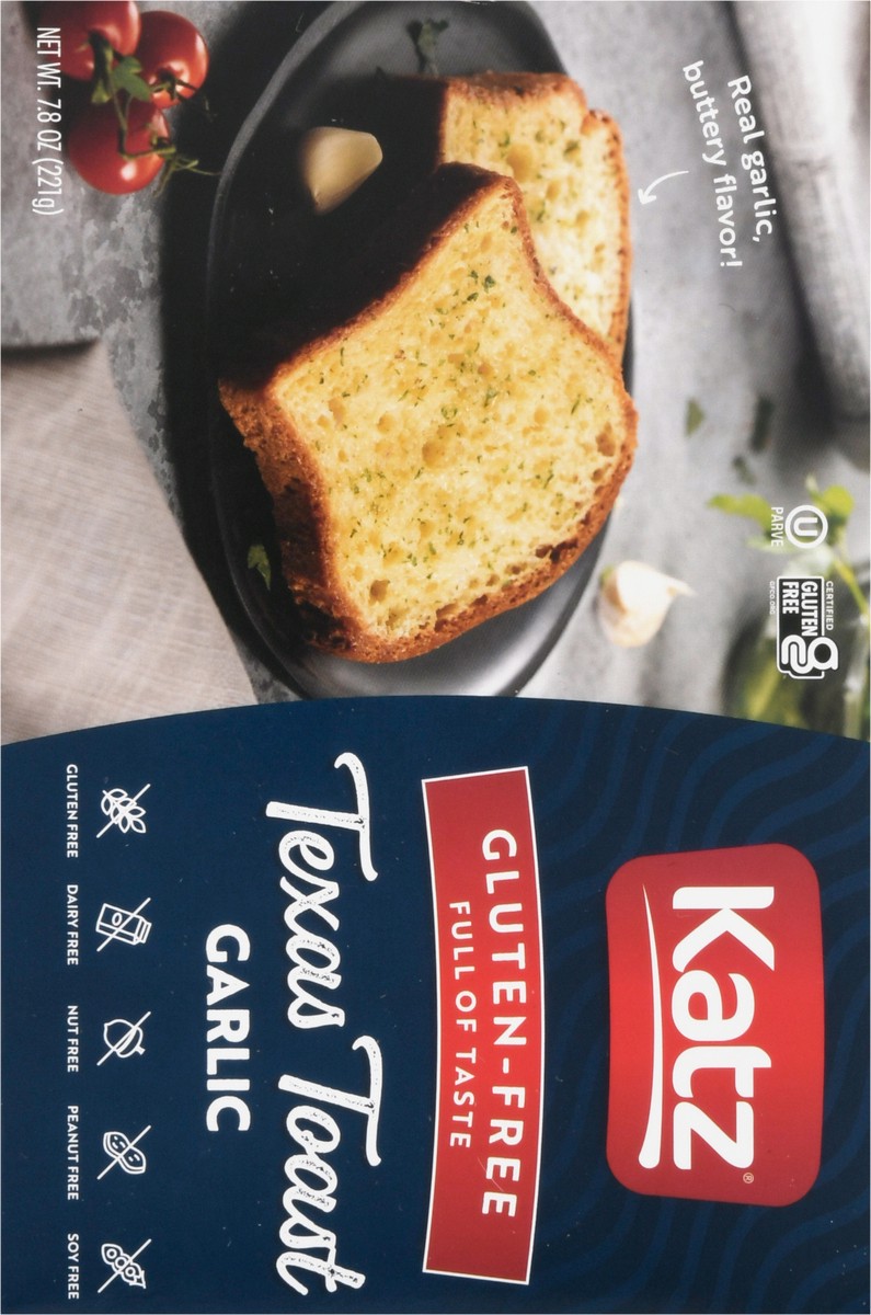 slide 4 of 9, Katz Gluten-Free Garlic Texas Toast 7.8 oz, 7.8 oz