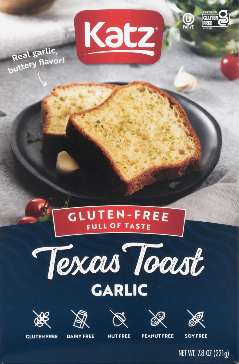 slide 6 of 9, Katz Gluten-Free Garlic Texas Toast 7.8 oz, 7.8 oz