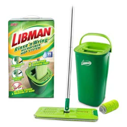 Libman Microfiber Roller Flat Wet Mop with Bucket