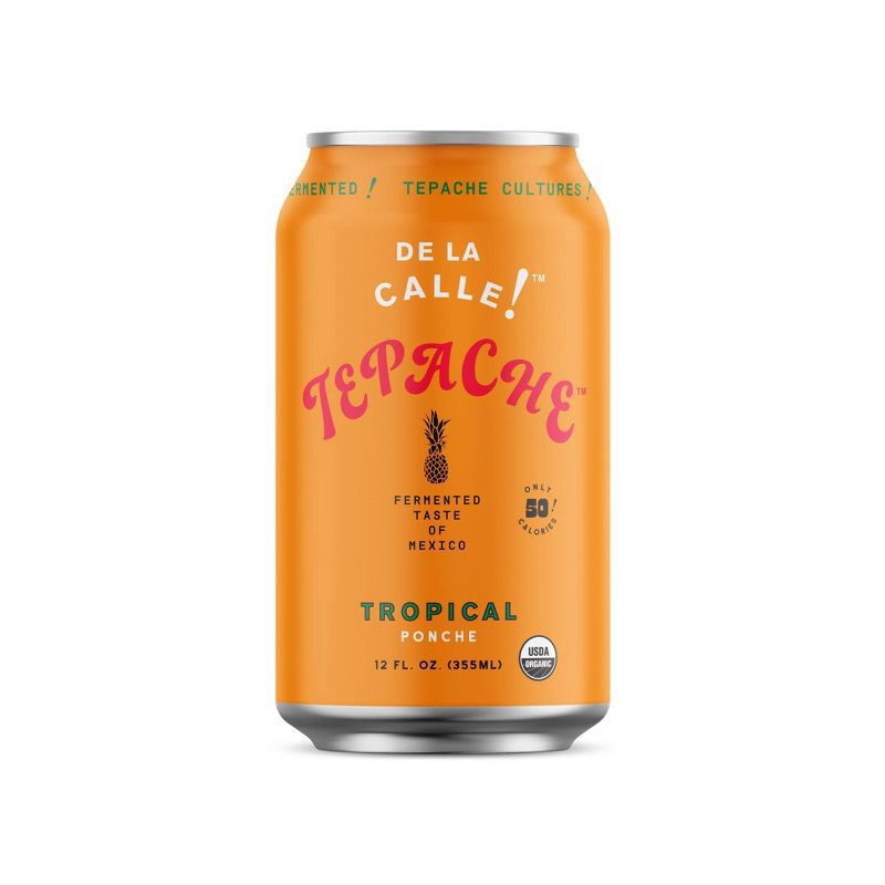 slide 1 of 3, De La Calle Tropical Ponche Tepache- 12 fl oz, 12 fl oz