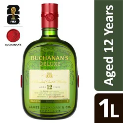 Buchanan's DeLuxe Aged 12 Years Blended Scotch Whisky, 1 L