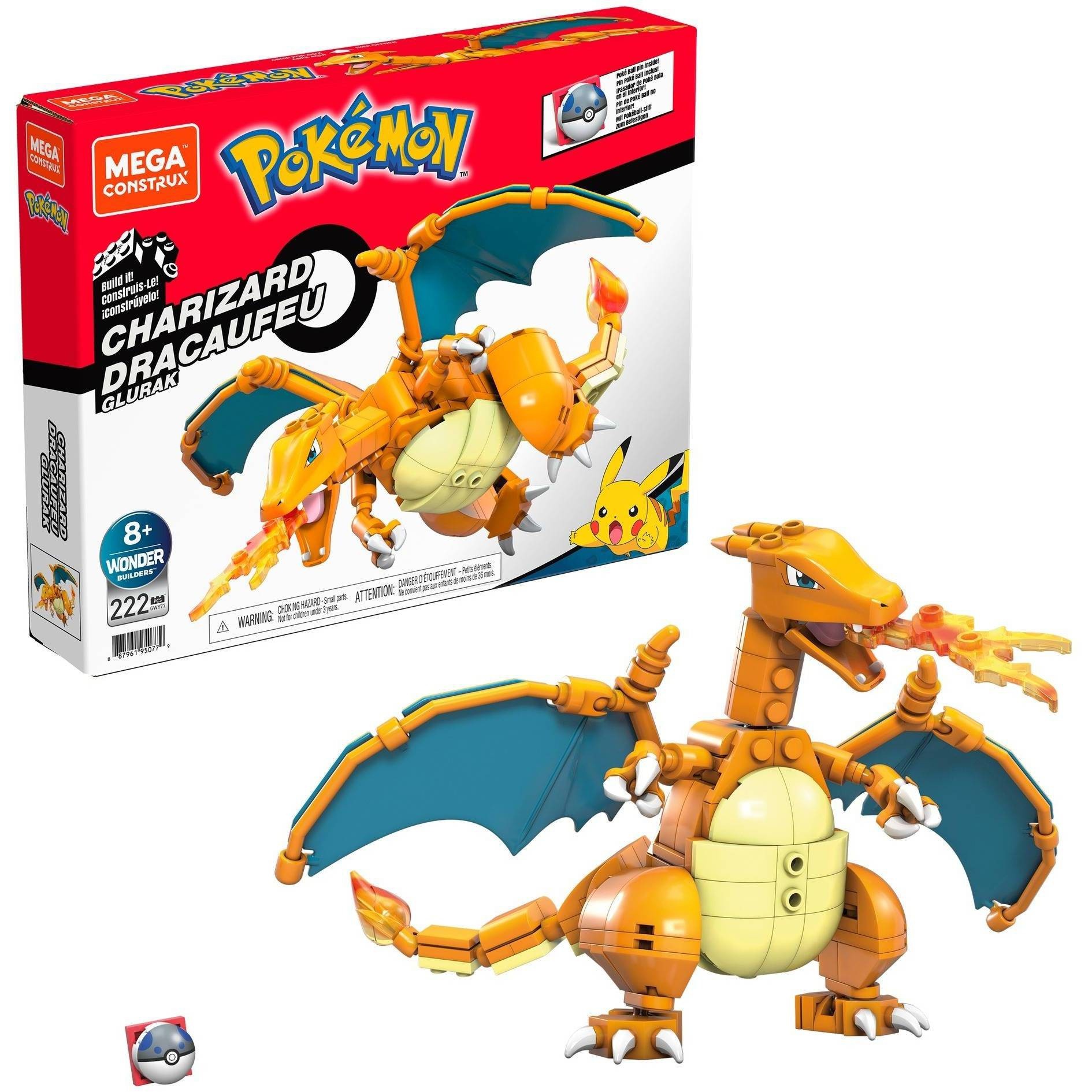 Mega Pokémon Charizard Building Set - 222pcs : Target