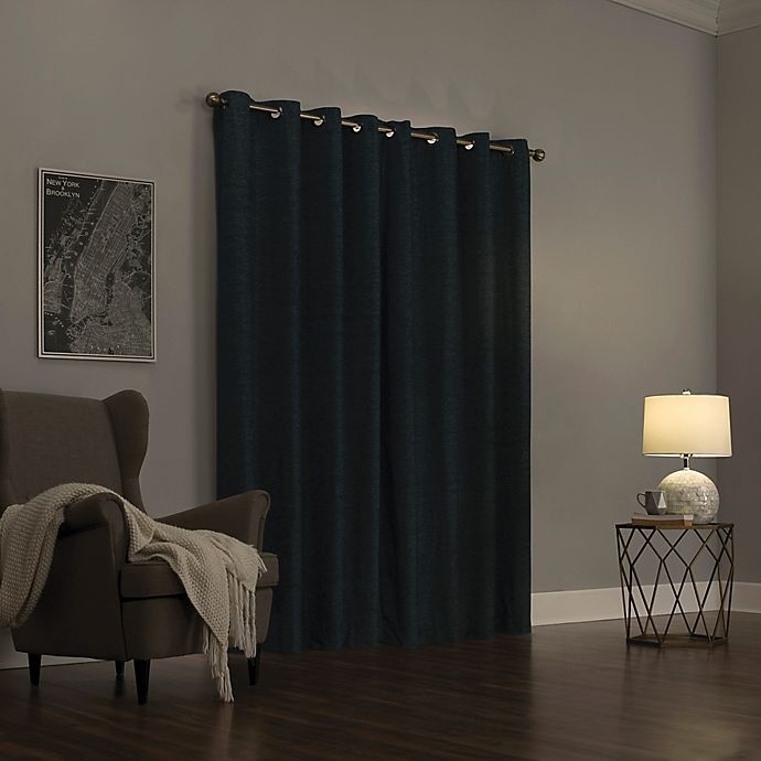 slide 3 of 9, Sun Zero Manor Grommet Curtain - Teal, 84 in