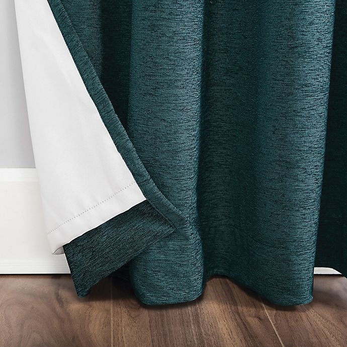 slide 6 of 9, Sun Zero Manor Grommet Curtain - Teal, 84 in