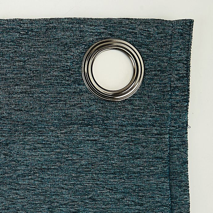 slide 8 of 9, Sun Zero Manor Grommet Curtain - Teal, 84 in