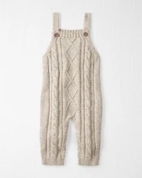 Littleplanet Baby Organic Cotton Cable Knit Overalls Toasted Wheat 9M