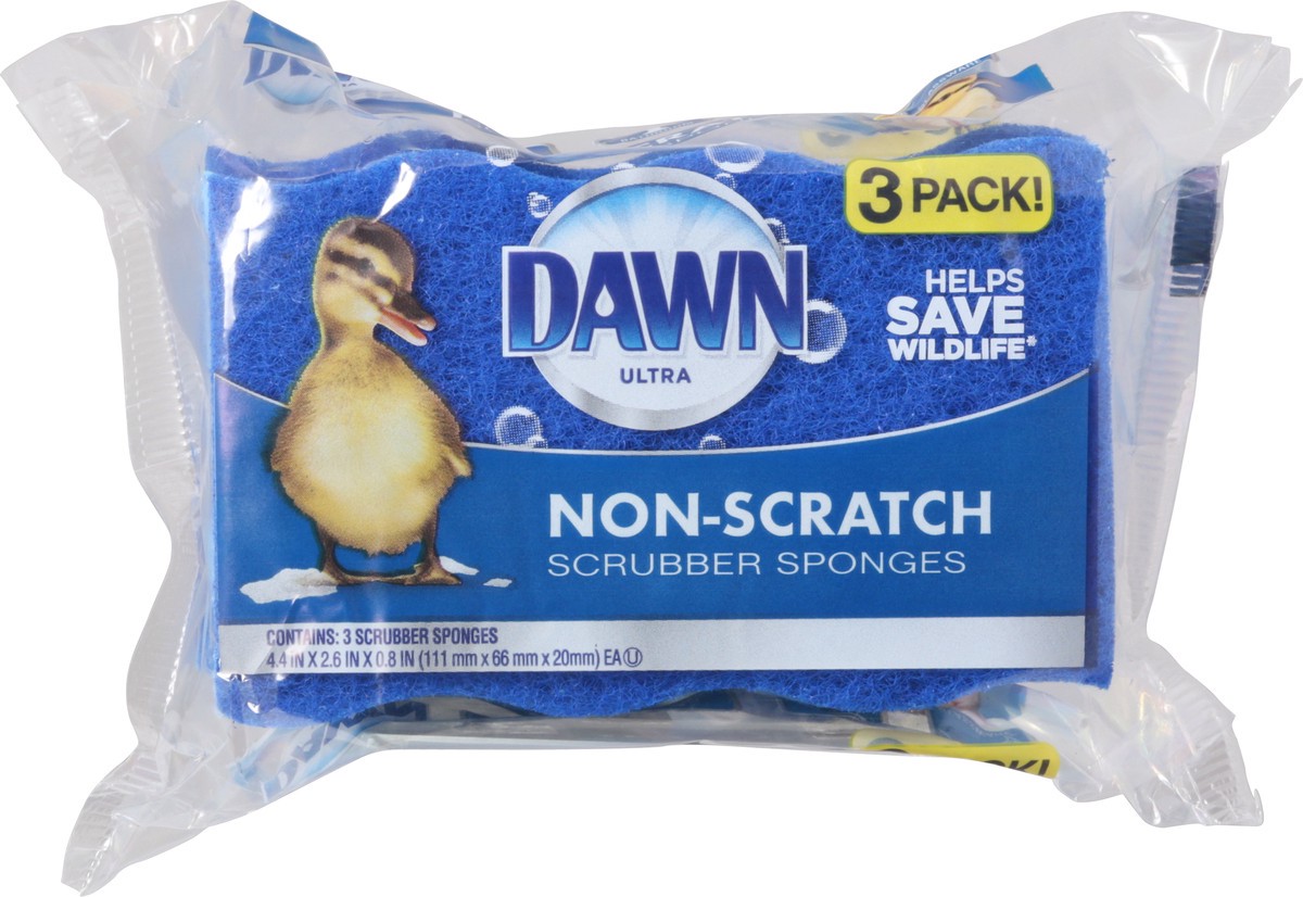 slide 2 of 10, Dawn Non-Scratch Scrubber Sponge 3 Each, 3 ct