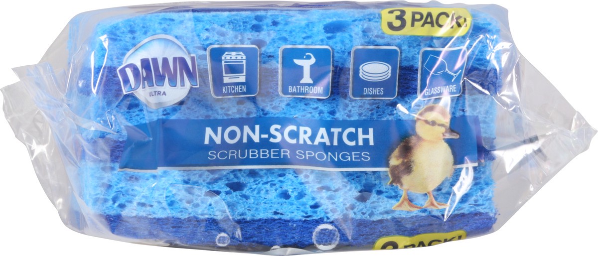 slide 4 of 10, Dawn Non-Scratch Scrubber Sponge 3 Each, 3 ct