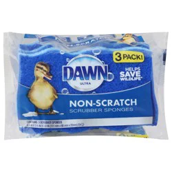 Dawn Ultra Non-Scratch Scrubber Sponges 3 ea