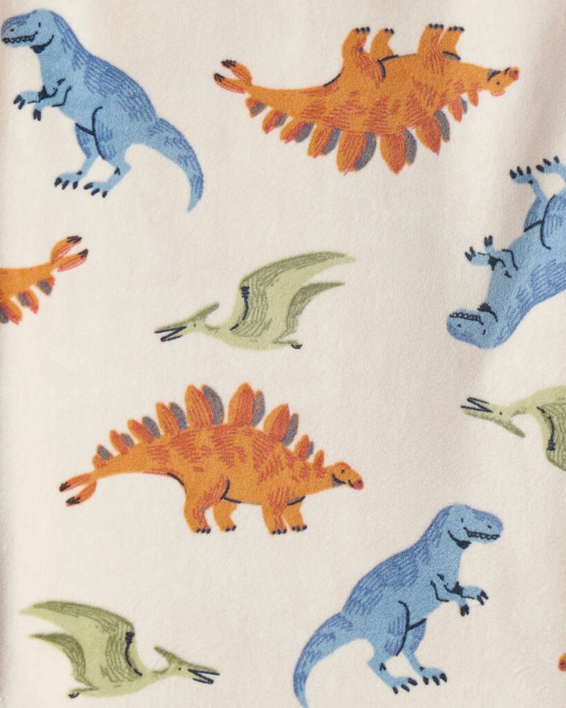 slide 2 of 2, Carter's Carters Boys Dinosaur Print DreamPlush Long-Sleeve Snug Fit 2-Piece Pajamas - Tan Multi 7, 2 pc