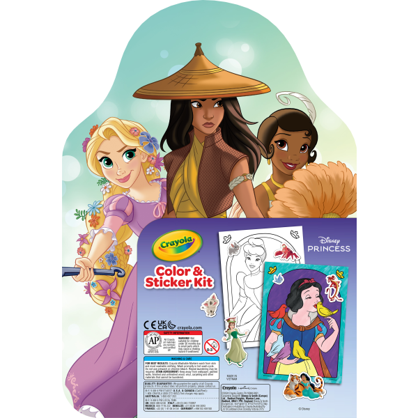 slide 2 of 6, Crayola Kids Can Color Some Of Their Favorite Disney Princess Characters With The Included Coloring Pages And Stickers. The Washable Markers Ensure Easy Cleanup For Surfaces And Hands, And Pack Easily Back Into Their Storage Tray., 1 ct