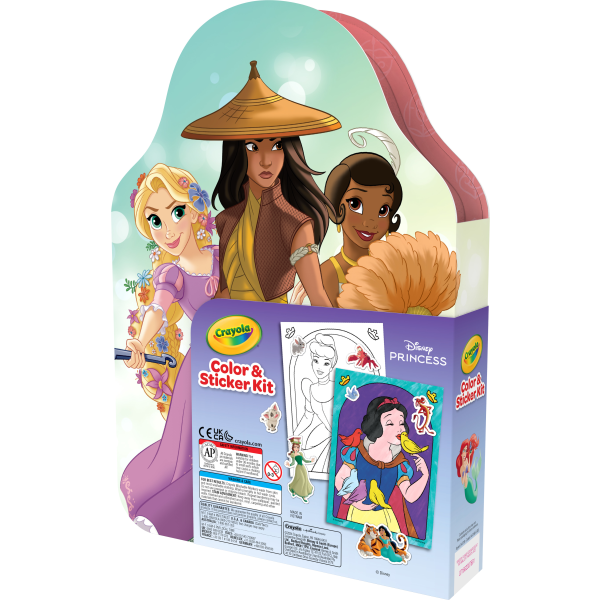 slide 6 of 6, Crayola Kids Can Color Some Of Their Favorite Disney Princess Characters With The Included Coloring Pages And Stickers. The Washable Markers Ensure Easy Cleanup For Surfaces And Hands, And Pack Easily Back Into Their Storage Tray., 1 ct