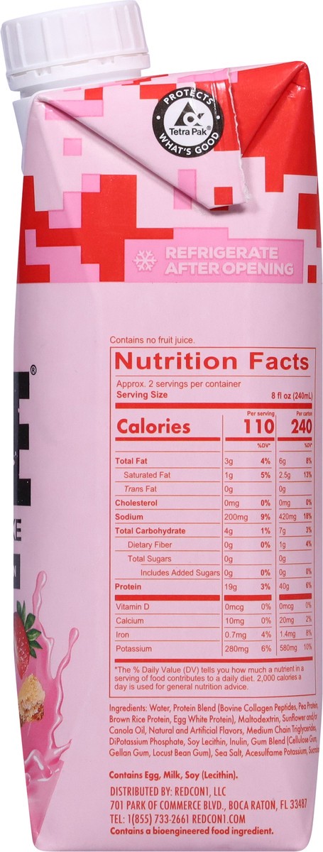 slide 11 of 13, Redcon1 MRE Strawberry Shortcake Protein Shake 16.9 fl oz, 16.9 fl oz