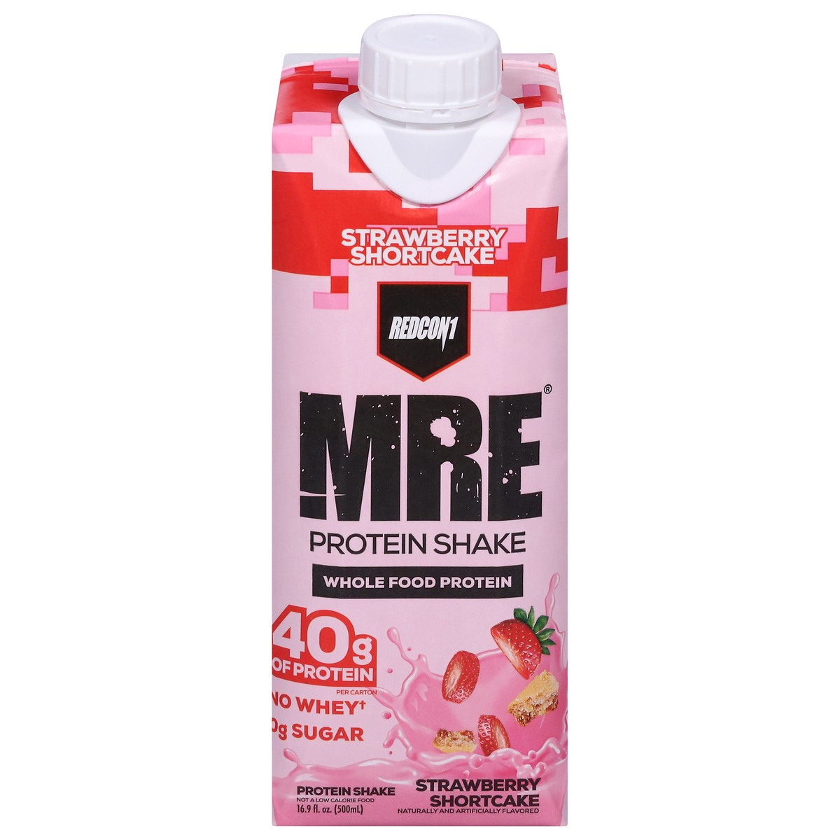 slide 1 of 13, Redcon1 MRE Strawberry Shortcake Protein Shake 16.9 fl oz, 16.9 fl oz