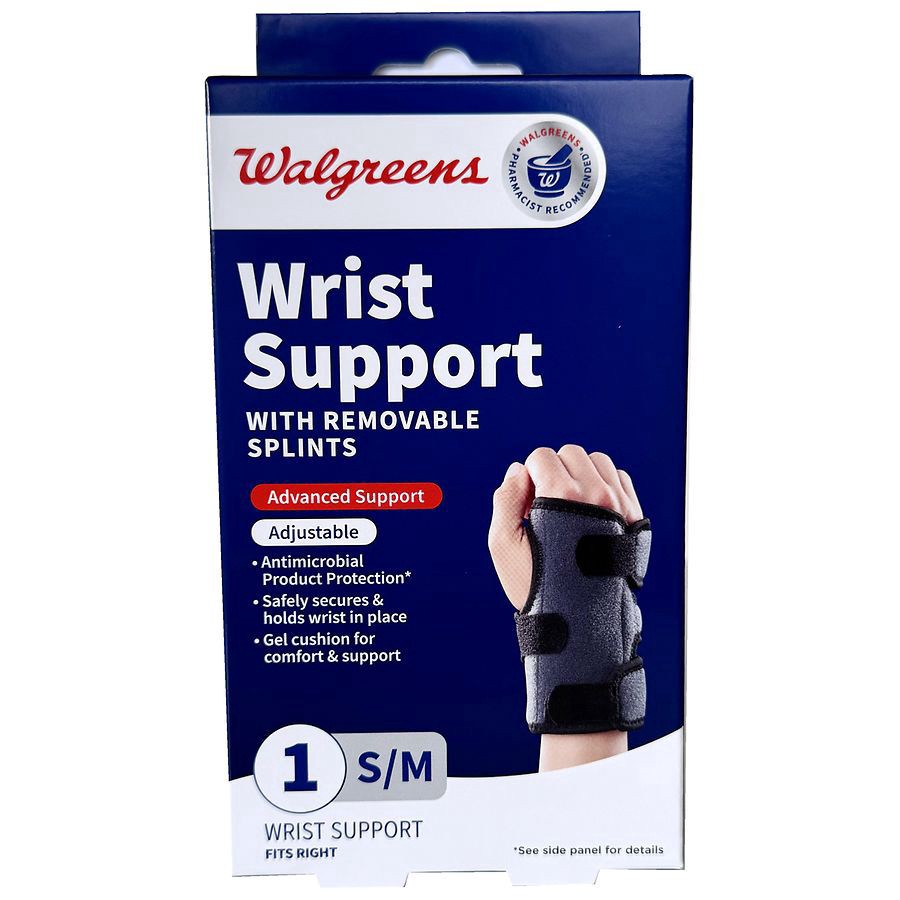 slide 1 of 3, Walgreens Right Small/Medium Wrist Support, 1 ct