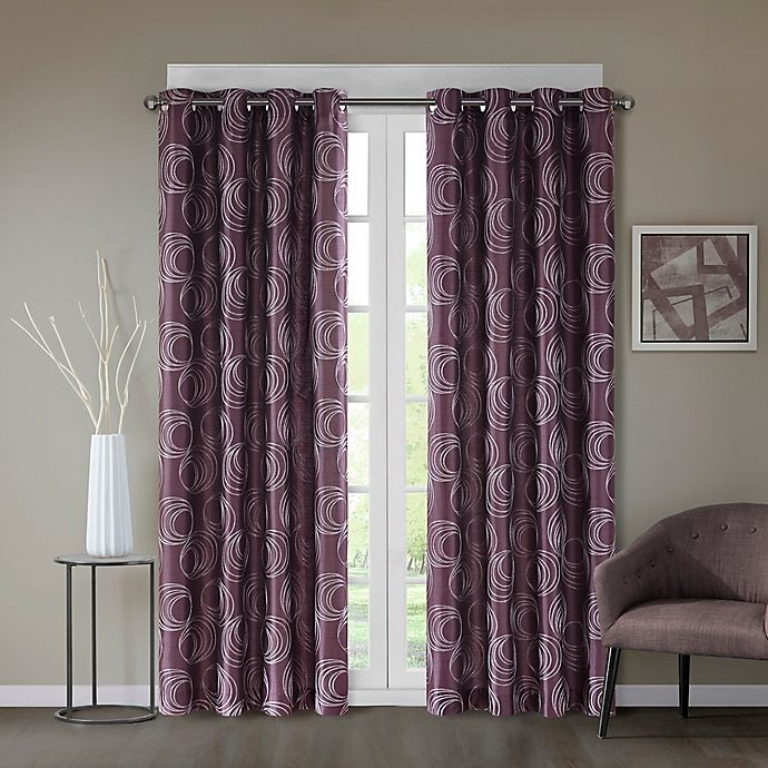 slide 1 of 2, Regency Heights Cosma Grommet Window Curtain Panel - Amethyst, 108 in