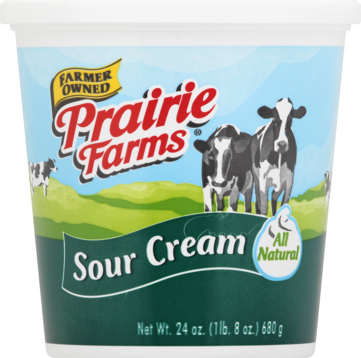 slide 2 of 12, Prairie Farms All Natural Sour Cream 24 oz, 24 oz