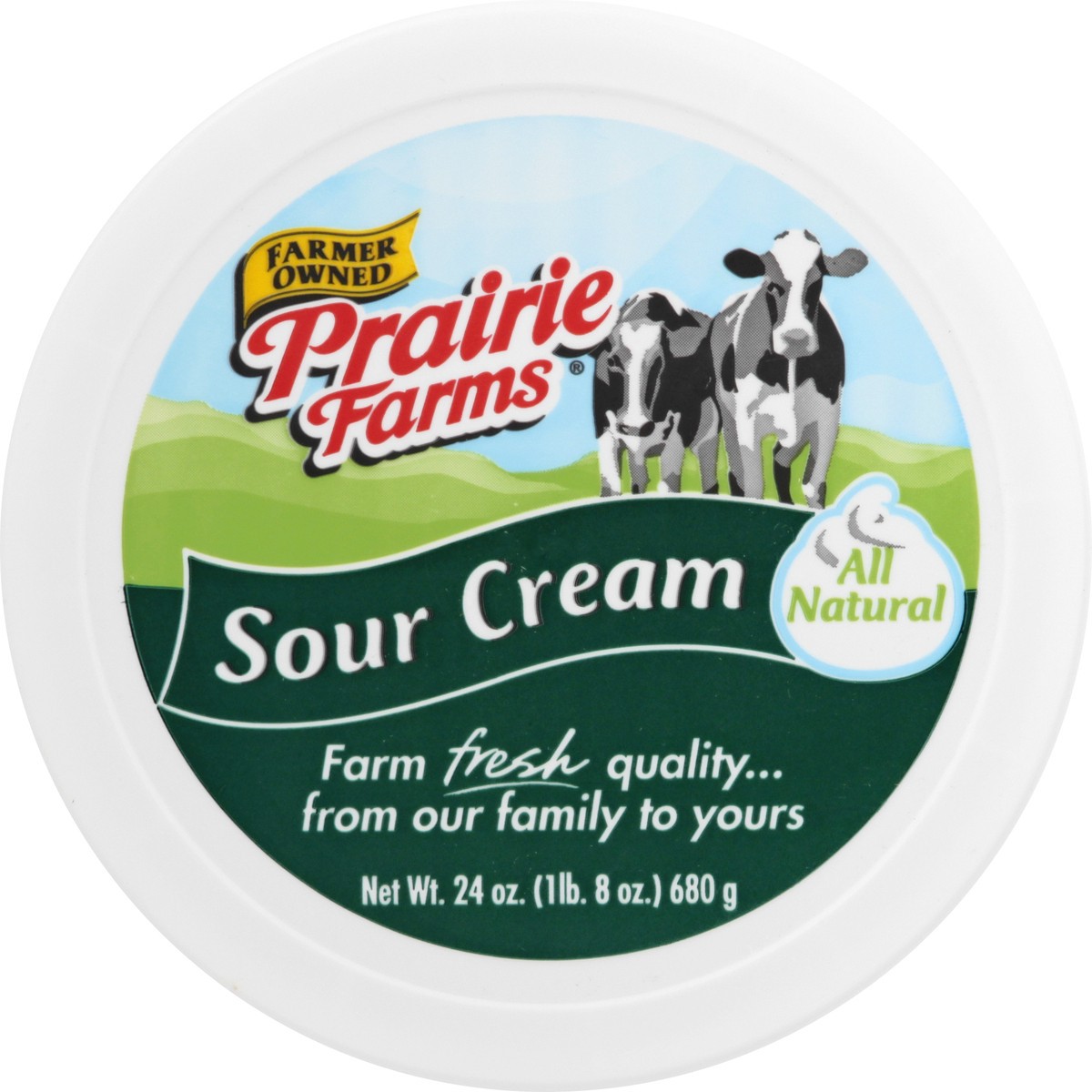 slide 4 of 12, Prairie Farms All Natural Sour Cream 24 oz, 24 oz