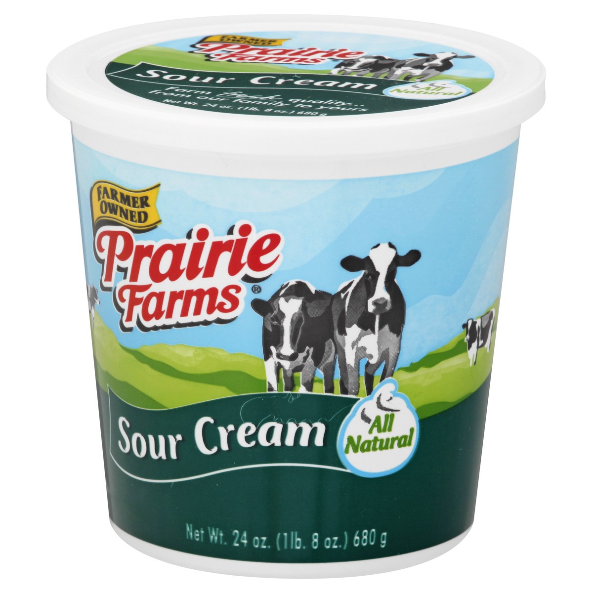 slide 11 of 12, Prairie Farms All Natural Sour Cream 24 oz, 24 oz